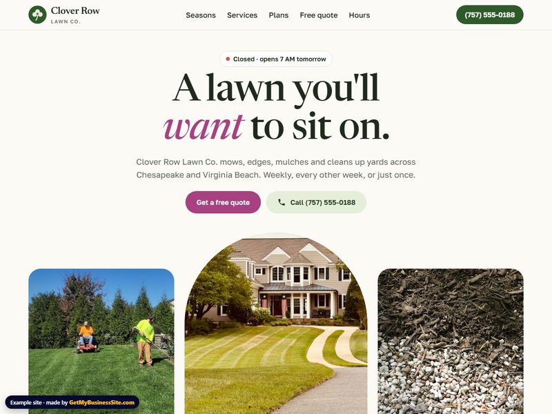 Lawn care example site