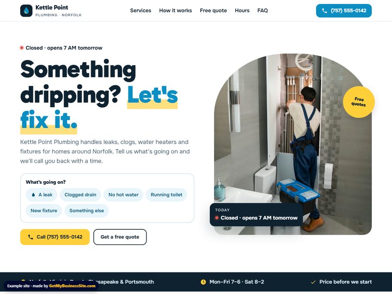 Plumber example site